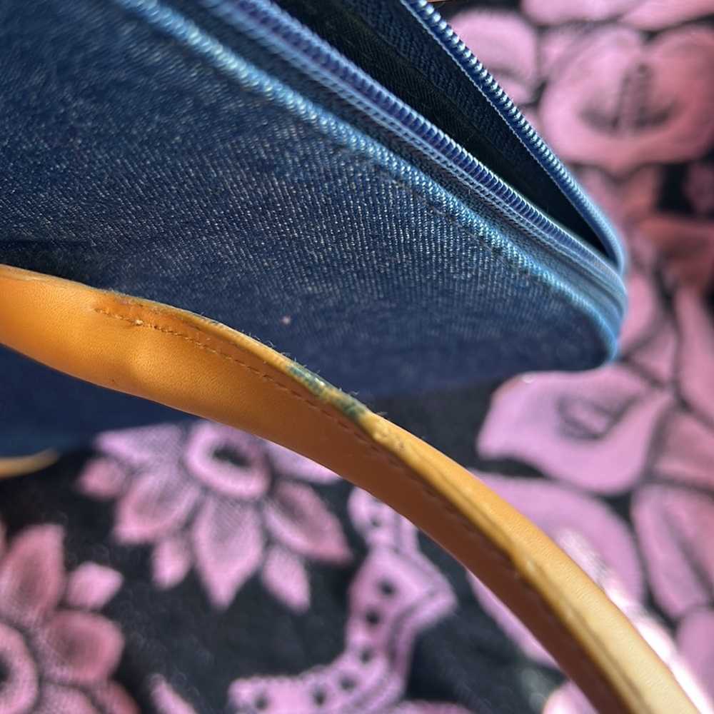 Vintage “PRADA”Denim and Tan Women's Bag - Picture 9 of 16